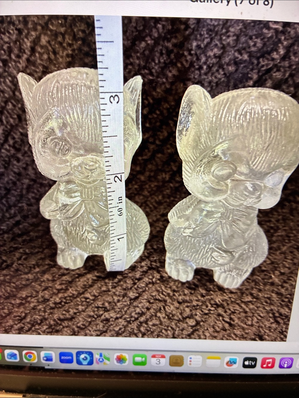 Vintage Clear Plastic Mouse Salt & Pepper Shakers Pair Anapomorphic - Picture 7 of 8